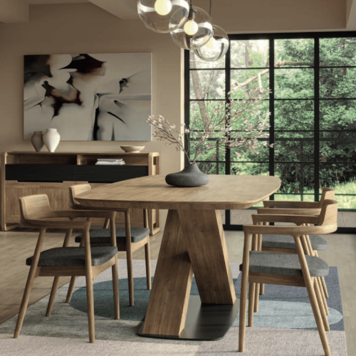 MESA COMEDOR MOD.FORMENTERA TAPA MADERA