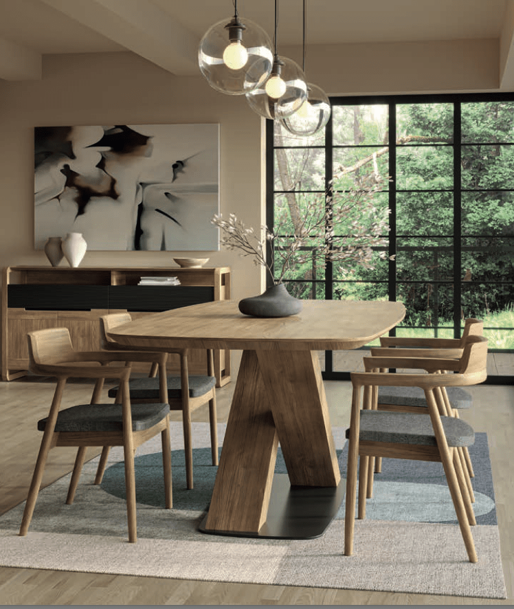 MESA COMEDOR MOD.FORMENTERA TAPA MADERA