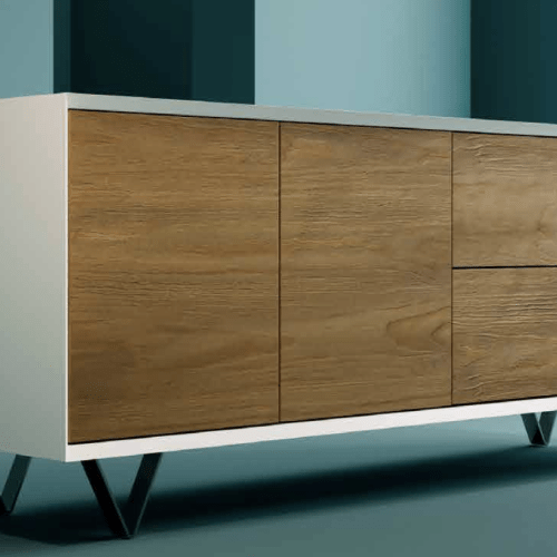 MESA TV. MOD.URBAN 2 CAJONES 2 PUERTAS