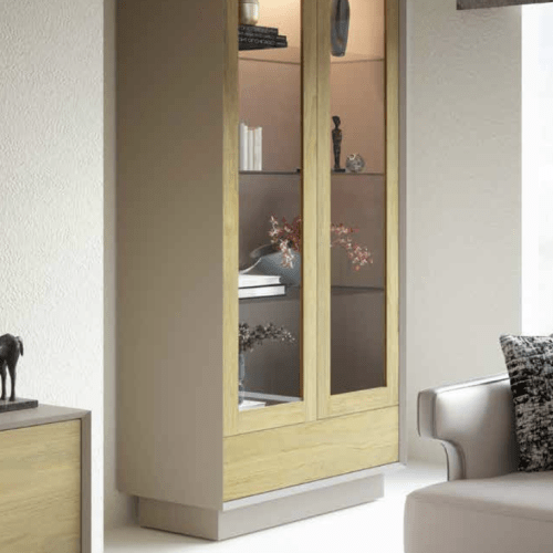 VITRINA MOD.URBAN 2 PUERTAS/ 1 CAJON