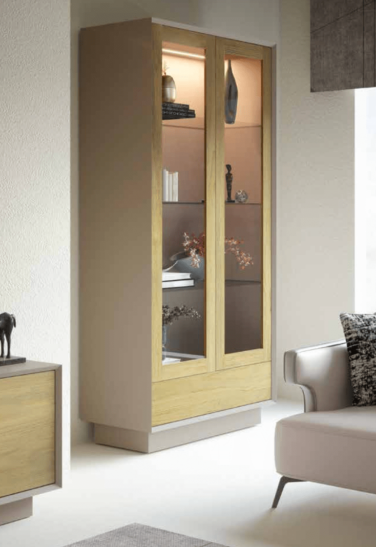 VITRINA MOD.URBAN 2 PUERTAS/ 1 CAJON