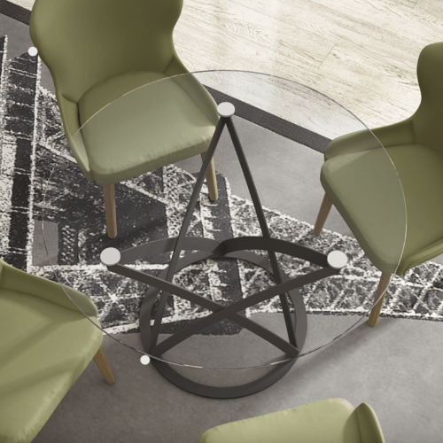 MESA COMEDOR MOD.KANDINSKY CRISTAL
