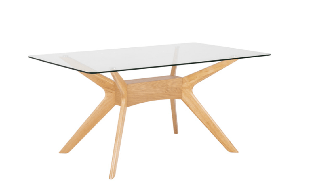 MESA COMEDOR MOD.DELLA CRISTAL/ROBLE