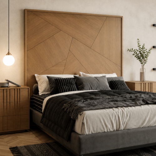 CABECERO MOD. OAKU TRAPECIOS (roble)
