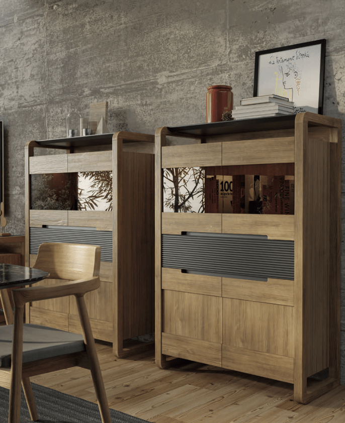 VAJILLERO-VITRINA BAJA MOD. BERNA