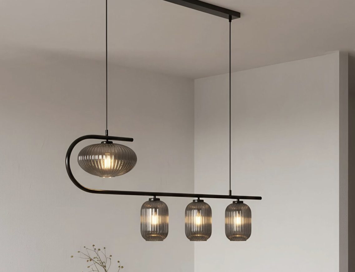 LAMPARA TECHO MOD.6135-21-1 NEGRO