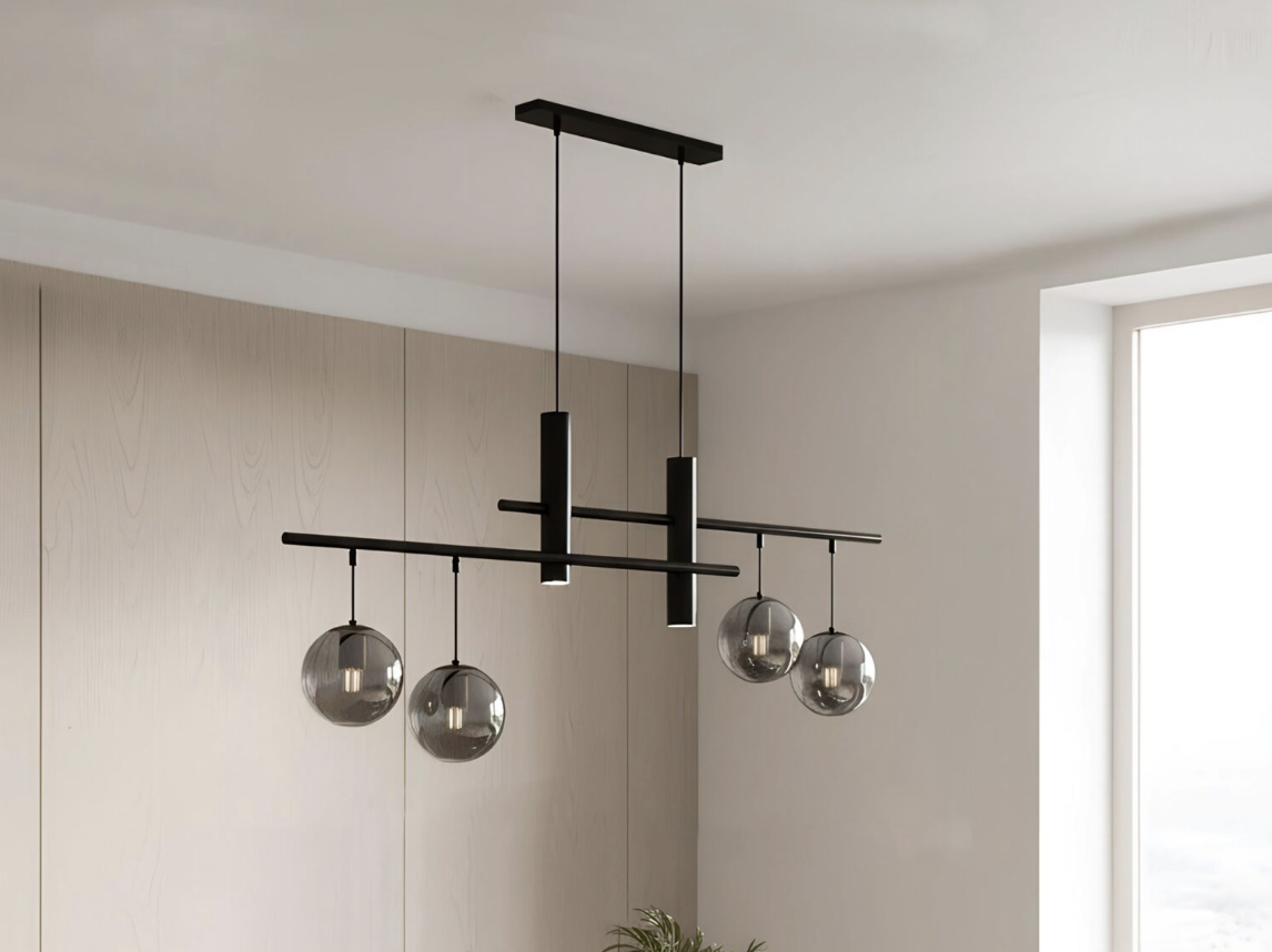 LAMPARA TECHO MOD. 6136-15-1 NEGRO